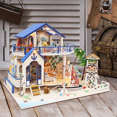 HABARRI Miniatura domečku DIY LED loď