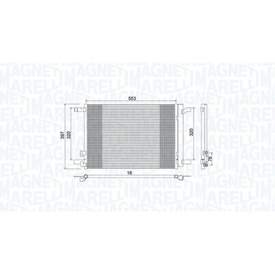 Kondenzátor, klimatizace MAGNETI MARELLI 350203964000