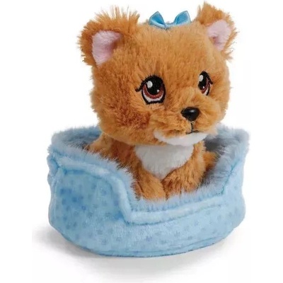 NICI Ници Грийн: Плюшена фигурка на йоркширски териер в кошница - 12 см (61944)