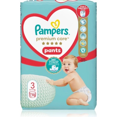 Pampers Premium Care Pants Size 3 еднократни пелени гащички 6-11 kg 70 бр