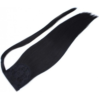 CLIP IN culík rovný ze 100% japonského kanekalonu 60cm - černý – Zboží Dáma