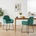 vidaXL Обедени столове 2 pcs Кадифе Тюркоаз 55 x 50 x 84 см (42034374)