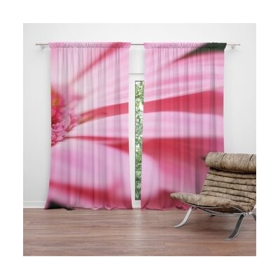 Sablio Závěsy Růžová gerbera: 2 ks - 140x250 cm - Sablio