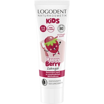 LOGONA Zubná gélová pasta pre deti Happy Berry 75 ml
