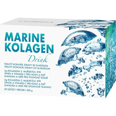 Biomedica Marine Kolagen Drink koncentrát pro vlasy, nehty a pokožku 30 x 12 g