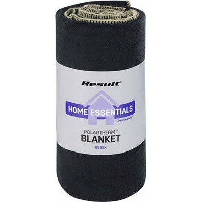 Result Winter Essentials Jemná rychleschnoucí flísová deka s úpravou proti plstnatění Černá 175x140 RT39