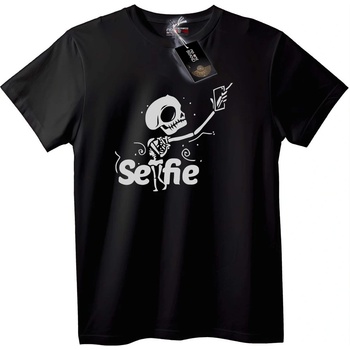 NOONEBRAND Тениска Скелет селфи - 6XL, Black