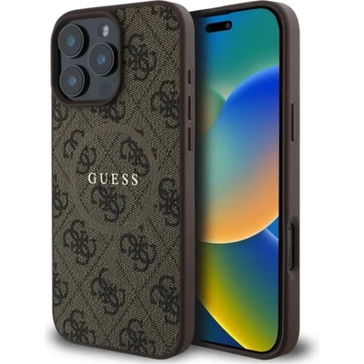 GUESS Калъф Guess 4G Ring Classic Logo MagSafe за iPhone 16 Pro Max - кафяв (3666339327279)