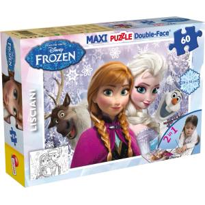 Lisciani Двулицев пъзел Lisciani - Frozen, Сестри завинаги, 60 части (LI46881)