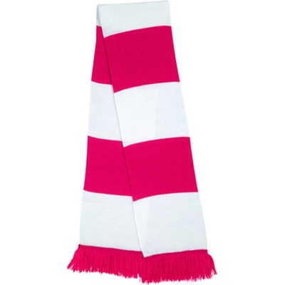 Result Pruhovaná pletená šála R146X Fuchsia