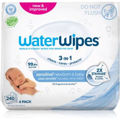WaterWipes Baby Wipes 4 Pack нежни мокри кърпички за бебета 4x60 бр