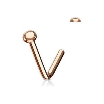 Šperky4U zahnutý piercing do nosu půlkulička N0076-RD