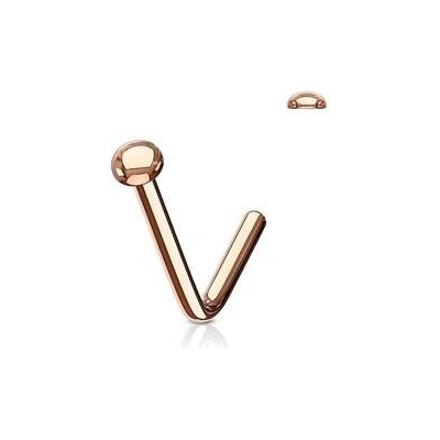 Šperky4U zahnutý piercing do nosu půlkulička N0076-RD