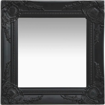 vidaXL Стенно огледало, бароков стил, 40x40 см, черно (320307)