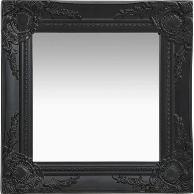 vidaXL Стенно огледало, бароков стил, 40x40 см, черно (320307)