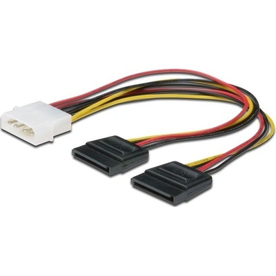 Digitus interní napájecí kabel 0,2 m, IDE - 2x SATA 15pin konektor AK-430400-002-S
