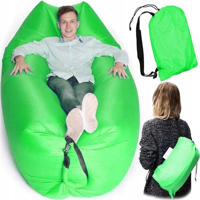 Korbi Lazy Bag nafukovacia pohovka 190 x 70 cm zelená