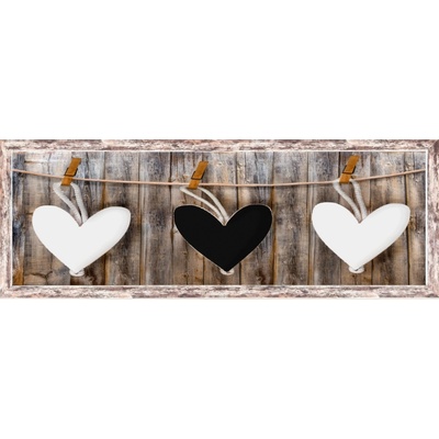 Bondecor Obraz, MDF rám, Love 30 x 90 cm
