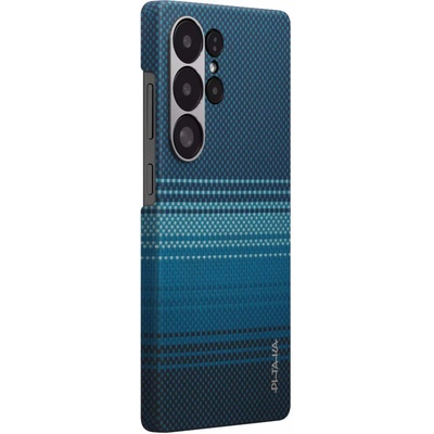 PITAKA MagEZ 6 600D Moonrise Aramid Fiber MagSafe Case - кевларен кейс с MagSafe за Samsung Galaxy S25 Ultra (син)