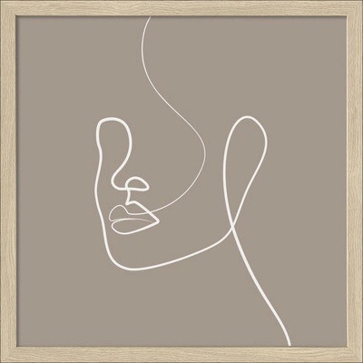 Obraz v rámu Line Faces VIII 33x33 cm