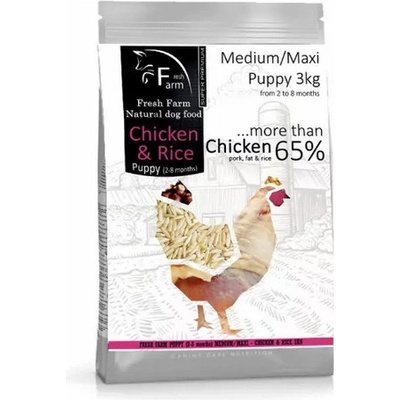 Fresh Farm Puppy 2-8 Medium / Maxi Chicken & Rice 3 kg