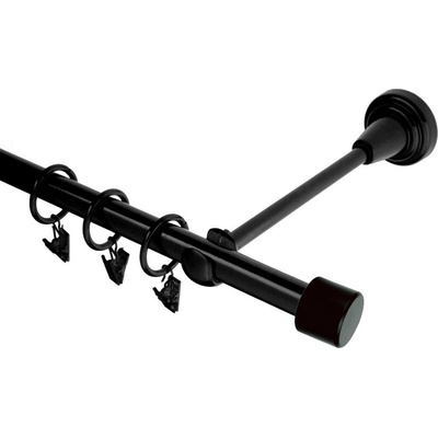 GARNÝŽE-HEBR Garnýž Válec černá jednoduchá 320 cm