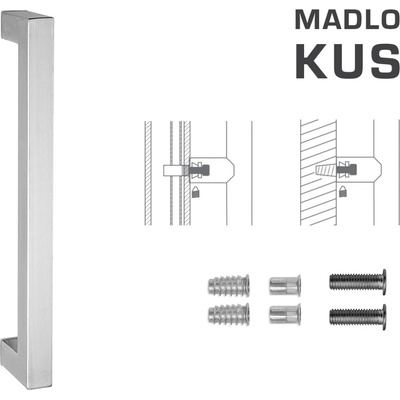MPkovania FT - MADLO kód K02K 25x25 mm SP ks Rozteč madla: 200 mm, Rozmer profilu madla: 25x25 mm, Dĺžka: 225 mm