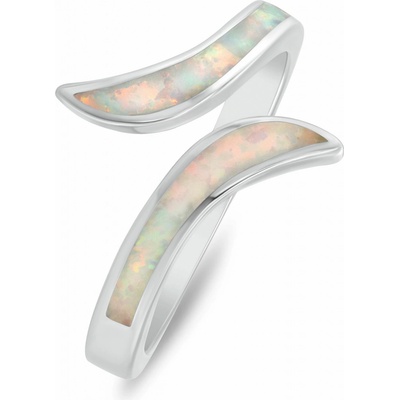 Brilio Silver Stříbrný prsten se syntetickým opálem RI155W