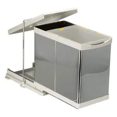 Pelikan Кош за боклук за вграждане Елиът, за врата 40 см, инокс 20 л (21100)