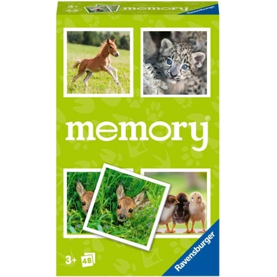 Ravensburger 22458 - Tierbaby memory®, der Spieleklassiker für Tierfans, Merkspiel für 2-6 Spieler ab 3 Jahren