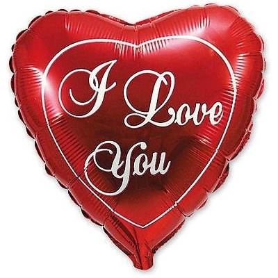 Godan Fóliový balón 18 Srdce I LOVE YOU červená
