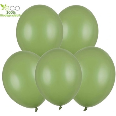 PartyDeco Eko balónky pastelové olivově zelené 26cm