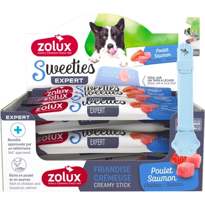 Zolux Pochoutka pes SWEETIES losos kuře krém.tyčinka14 g