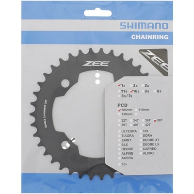SHIMANO Převodník 38z. M640 ZEE černý 104mm – Sleviste.cz