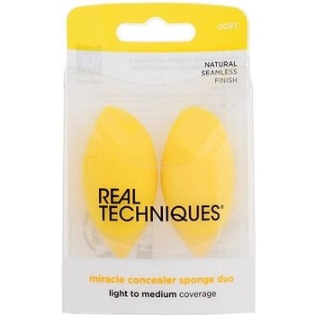 Real Techniques Miracle Concealer Sponge Duo houbička na korektor 2 ks žlutá