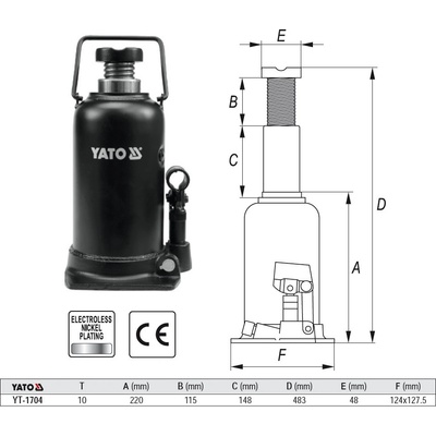 Yato YT-1704 Hydraulický zvedák 10 t