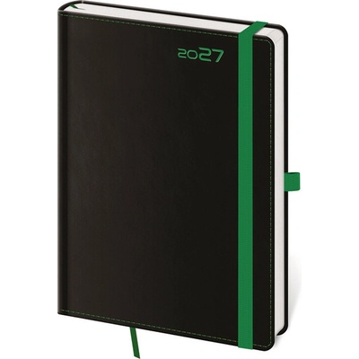 Black Green A5 denný 2027 čierno/zelený
