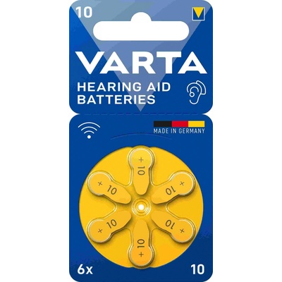 Varta Hearing Aid Type 10 6ks 24610101416