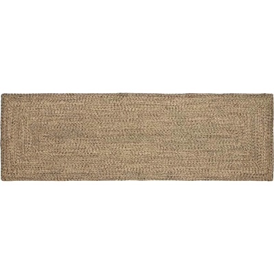 vidaXL Килими за помещение Естествено и черно 80 x 200 cm юта (42010493)
