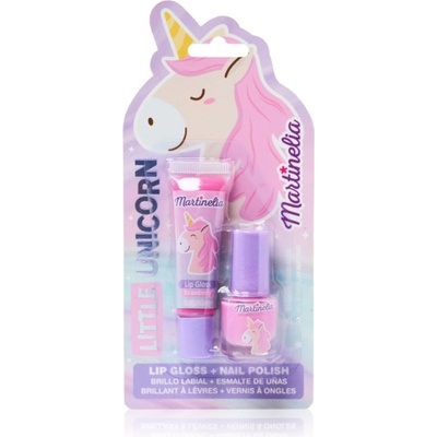 Martinelia Little Unicorn lesk na rty 6 ml + lak na nehty 4 ml dárková sada