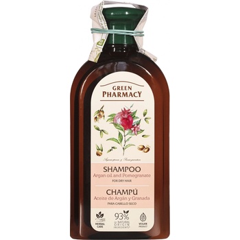 Green Pharmacy Hair Care Argan Oil & Pomegranate šampón pre suché vlasy 0% Parabens Artificial Colouring SLS SLES 350 ml
