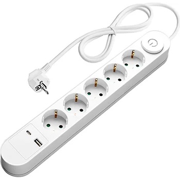 Image 1 of OPTONICA 5 Plug + 2 USB 1,5 m Switch (7618)