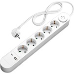 OPTONICA 5 Plug + 2 USB 1,5 m Switch (7618)