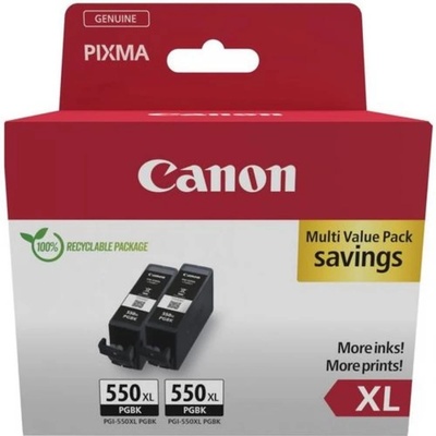 Canon PGI-550XL черен мастилен патрон, двойна опаковка, 2 бр (6431B010)