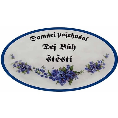 Ceduľa Domácí požehnání - Dej Buh štěstí