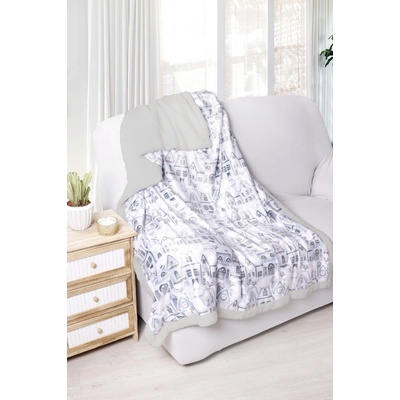 B.E.S. Petrovice deka s beránkem Winter Houses dárkové balení 150x210 – Hledejceny.cz