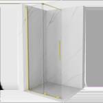Mexen Velar Плъзгаща се душ кабина Walk-in 110 x 200 см, прозрачна 8 мм, златно (871-110-000-03-55)