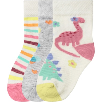 lupilu Dětské ponožky s BIO bavlnou 3 páry bílá/červená/zelená – Zboží Dáma