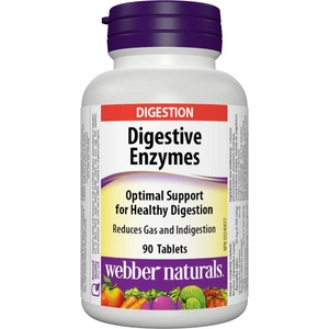 Webber Naturals Digestive Еnzymes, 90 таблетки, Webber Naturals (3201 WN)