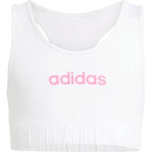 adidas Детски спортен сутиен adidas Kid's Linear Logo Bra Top Sports bra - White / Pink Fusion - размер 152 (EU) (714-1934-0313)